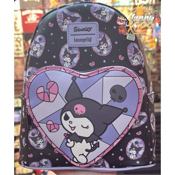 Loungefly Sanrio Kuromi Stained Glass Mini Backpack